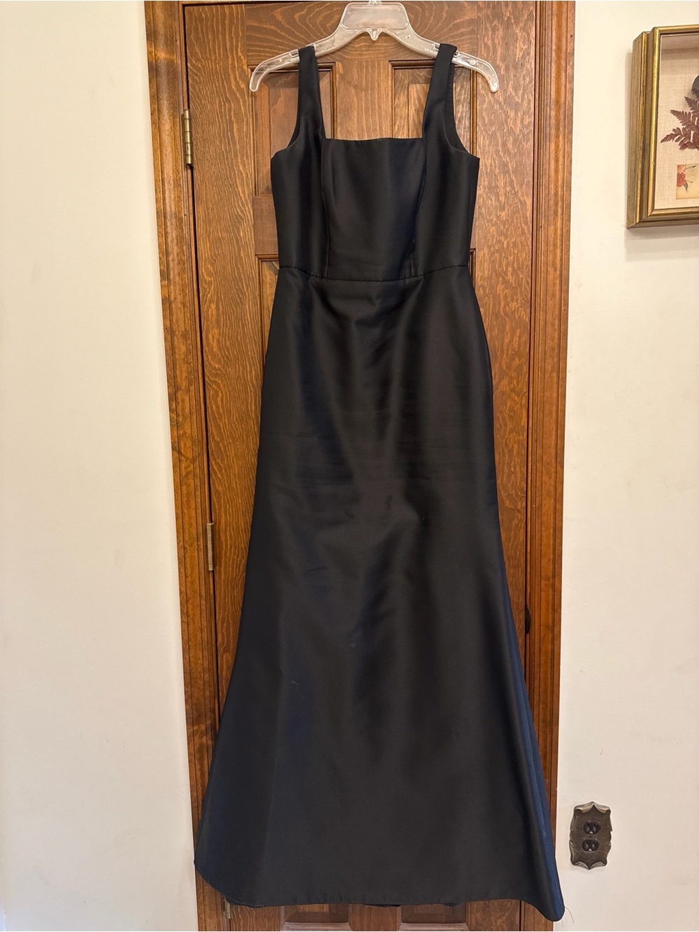 ALFRED SUNG Black Square-Neck Maxi Dress